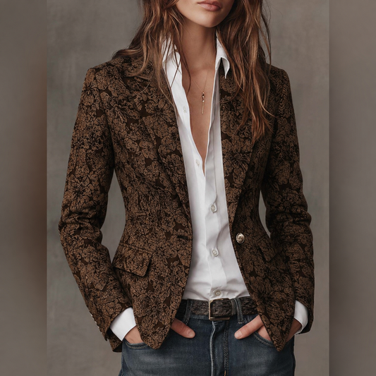Michela | Blazer Jacquard Cachemire Slim
