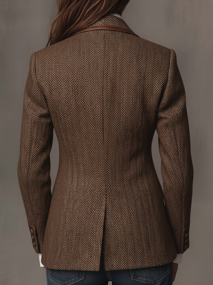 Francesca | Blazer con Inserti a Zigzag Stampati