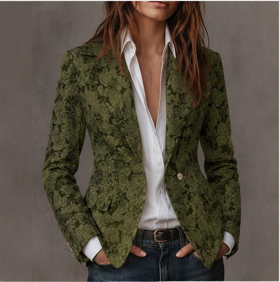 Michela | Blazer Jacquard Cachemire Slim